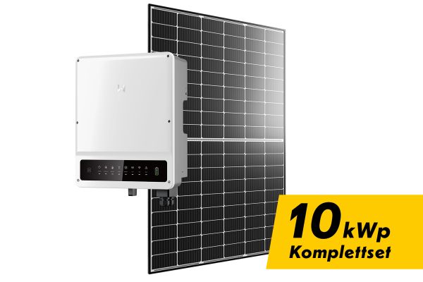 10 kWp PV Anlage: Solar-Komplettanlage mit Wechselrichter & Montagematerial